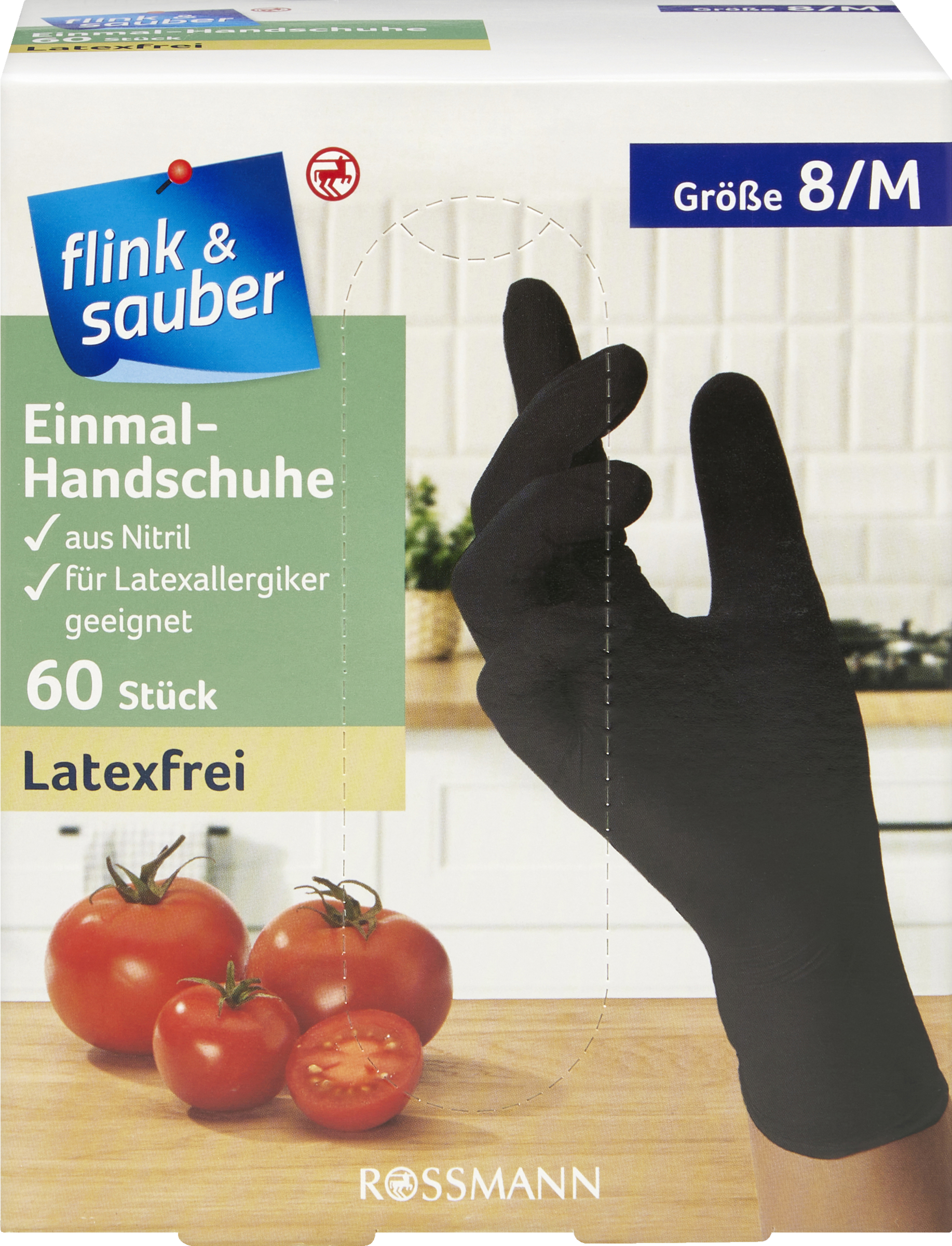 flink & sauber Einmal-Handschuhe Nitril schwarz Gr. M