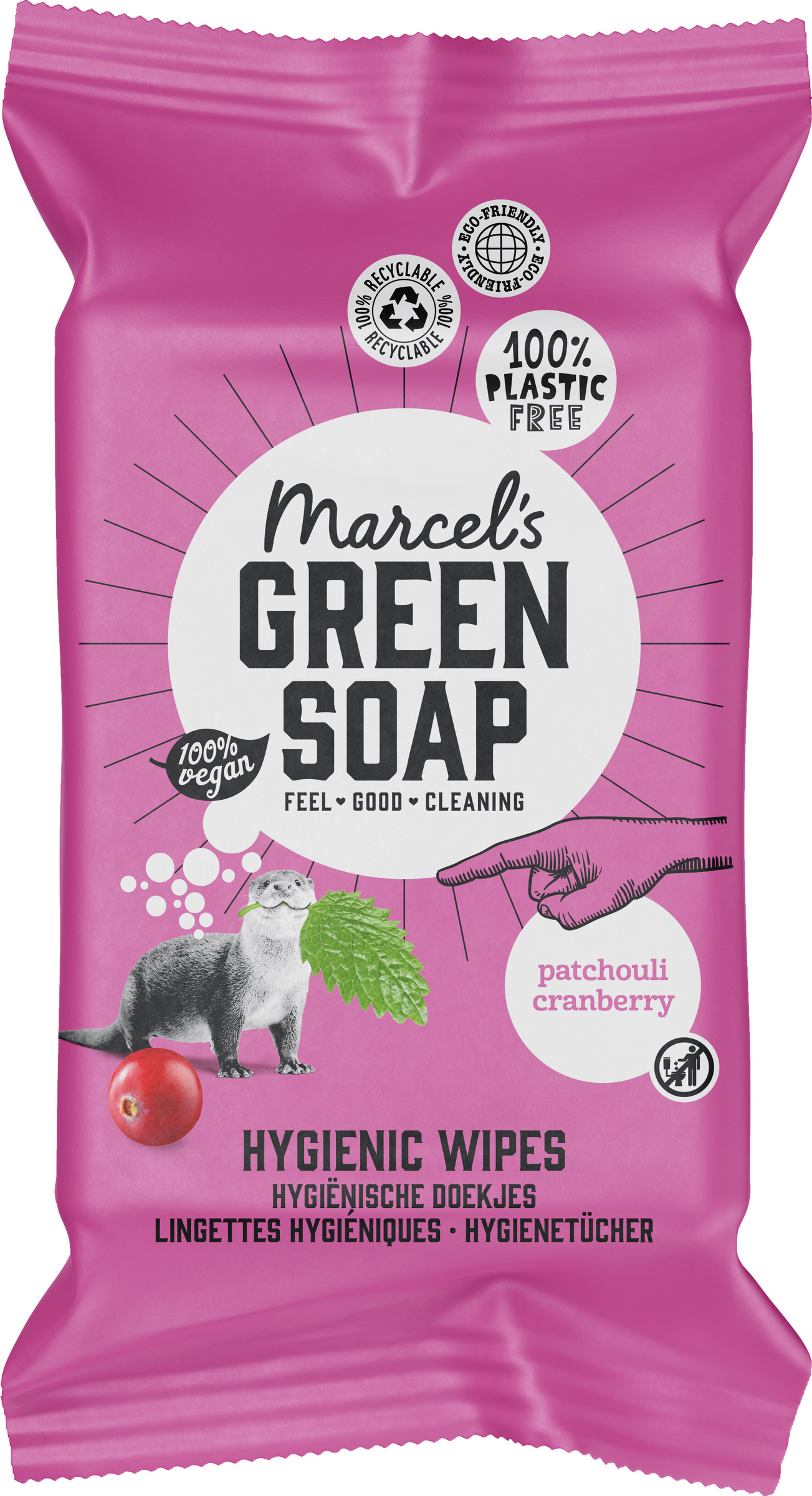 Marcel's Green Soap Reinigungstücher Patschuli & Cranberry