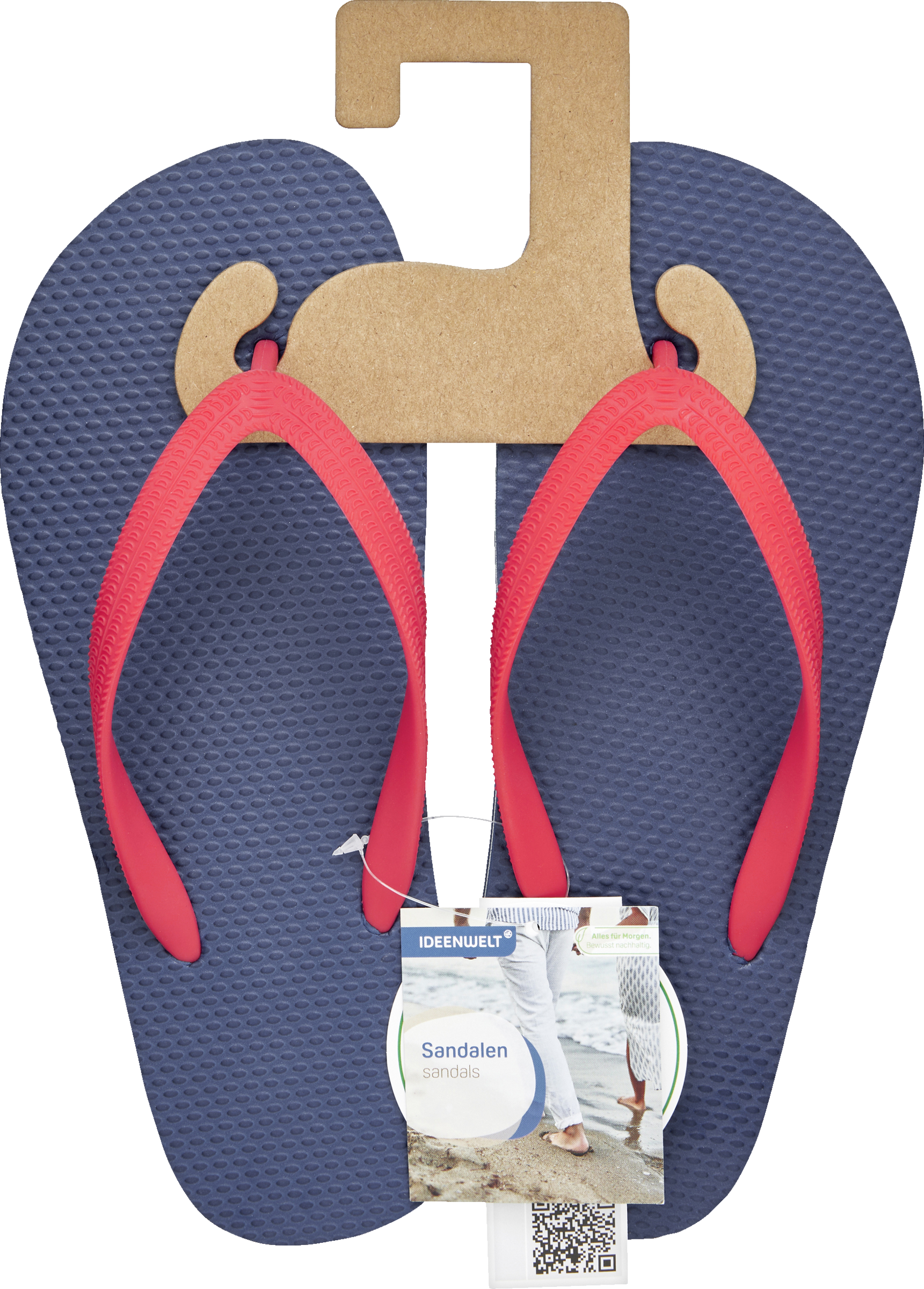 IDEENWELT V-Sandale 41/42 blau/rot