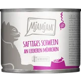 Saftiges Schwein an leckeren Möhrchen