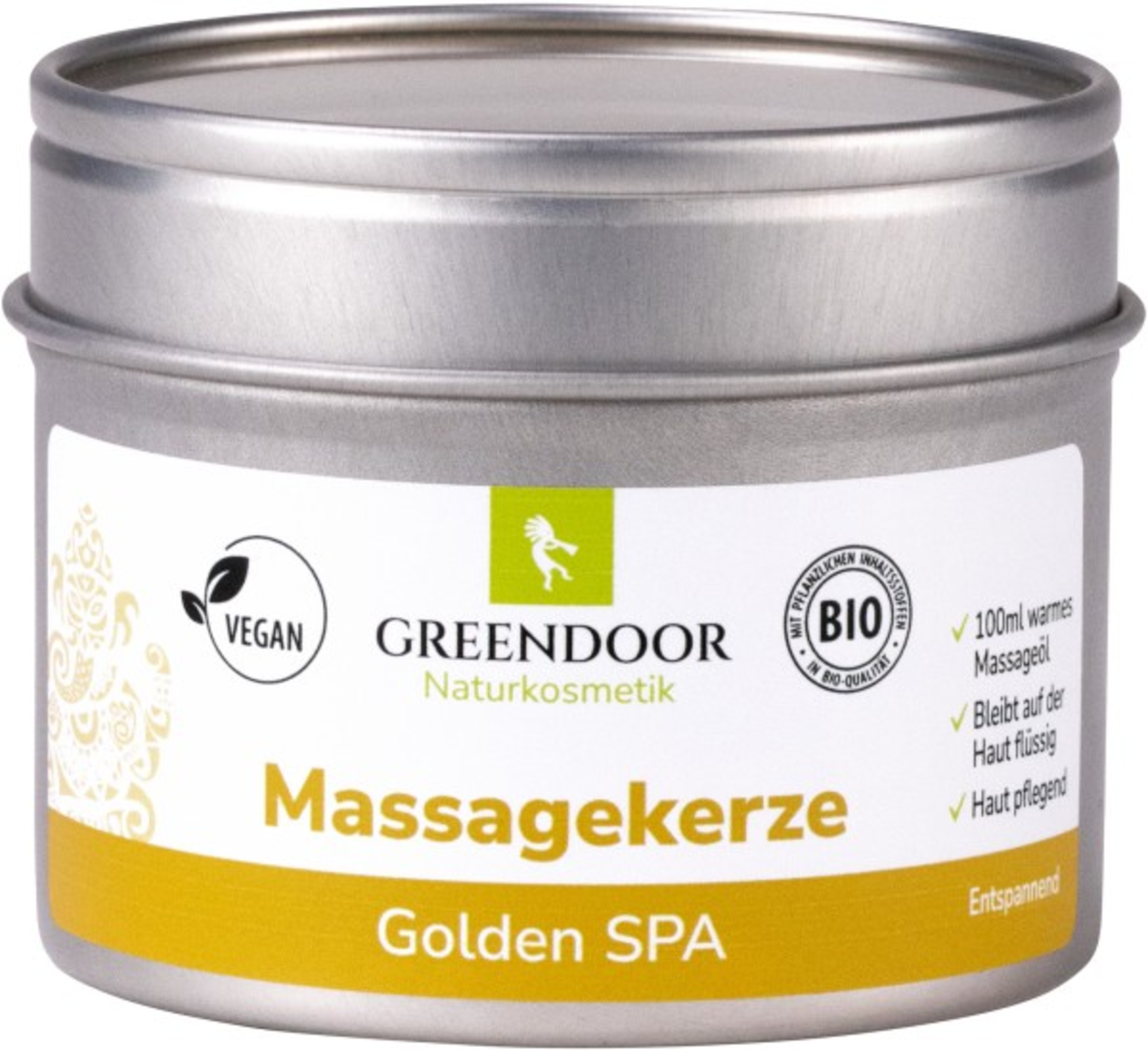 GREENDOOR Massagekerze Golden Spa