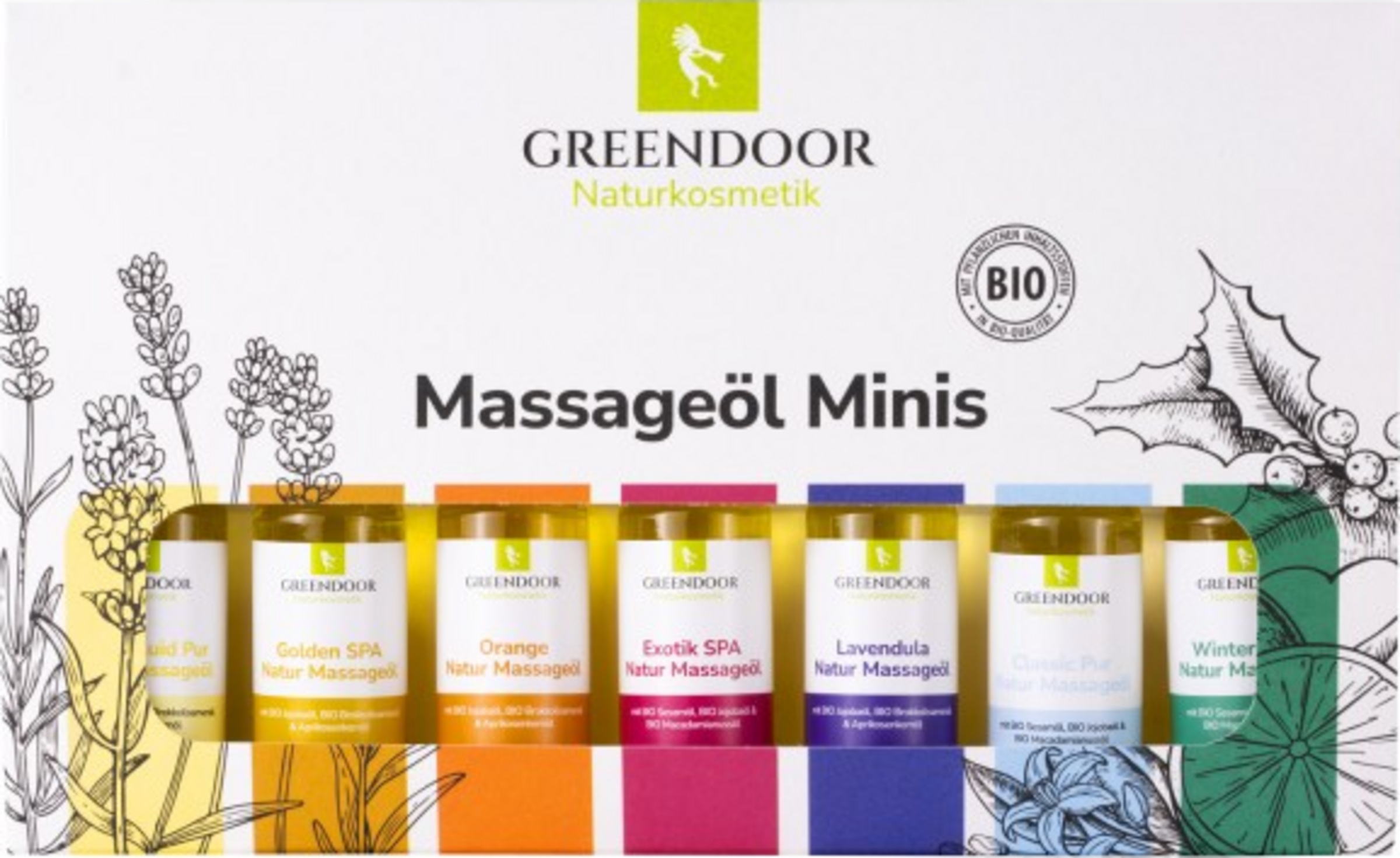 GREENDOOR Geschenkset Massageöl Minis