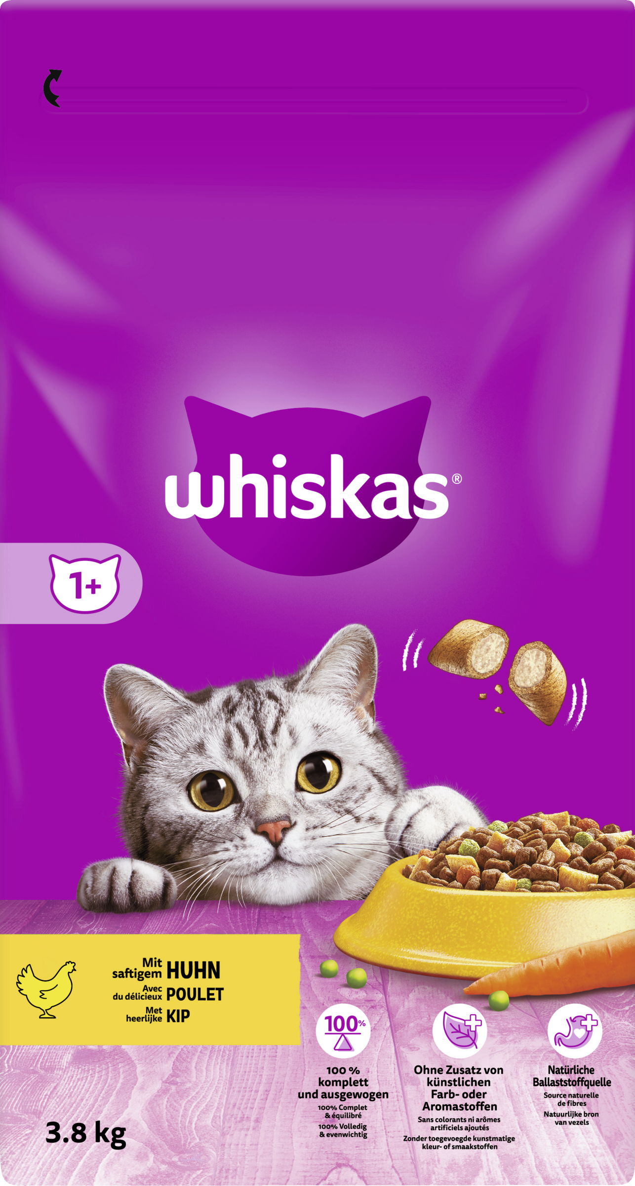 Whiskas 1+ mit Huhn Trockenfutter