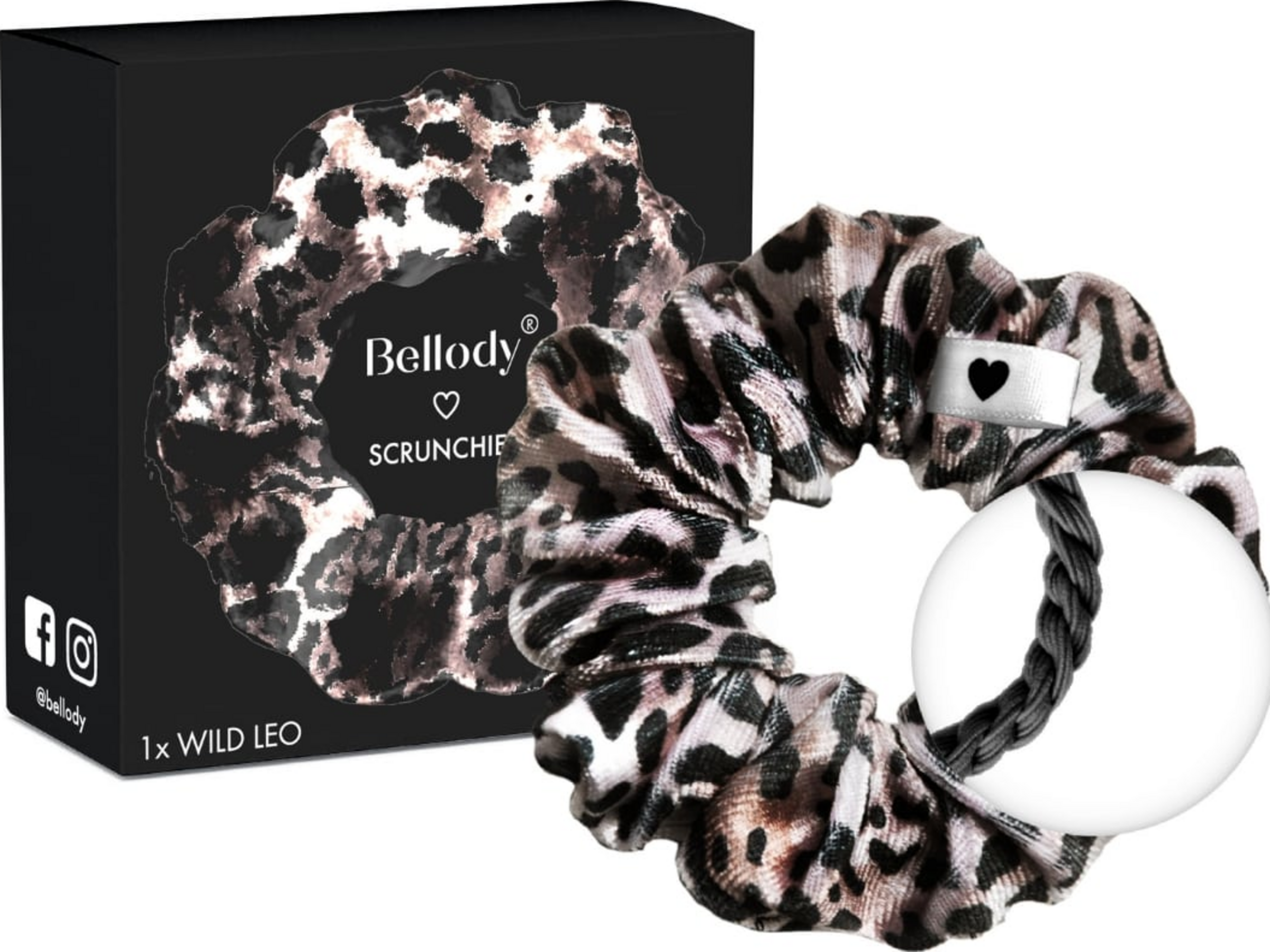Bellody Velours Scrunchie Leopard