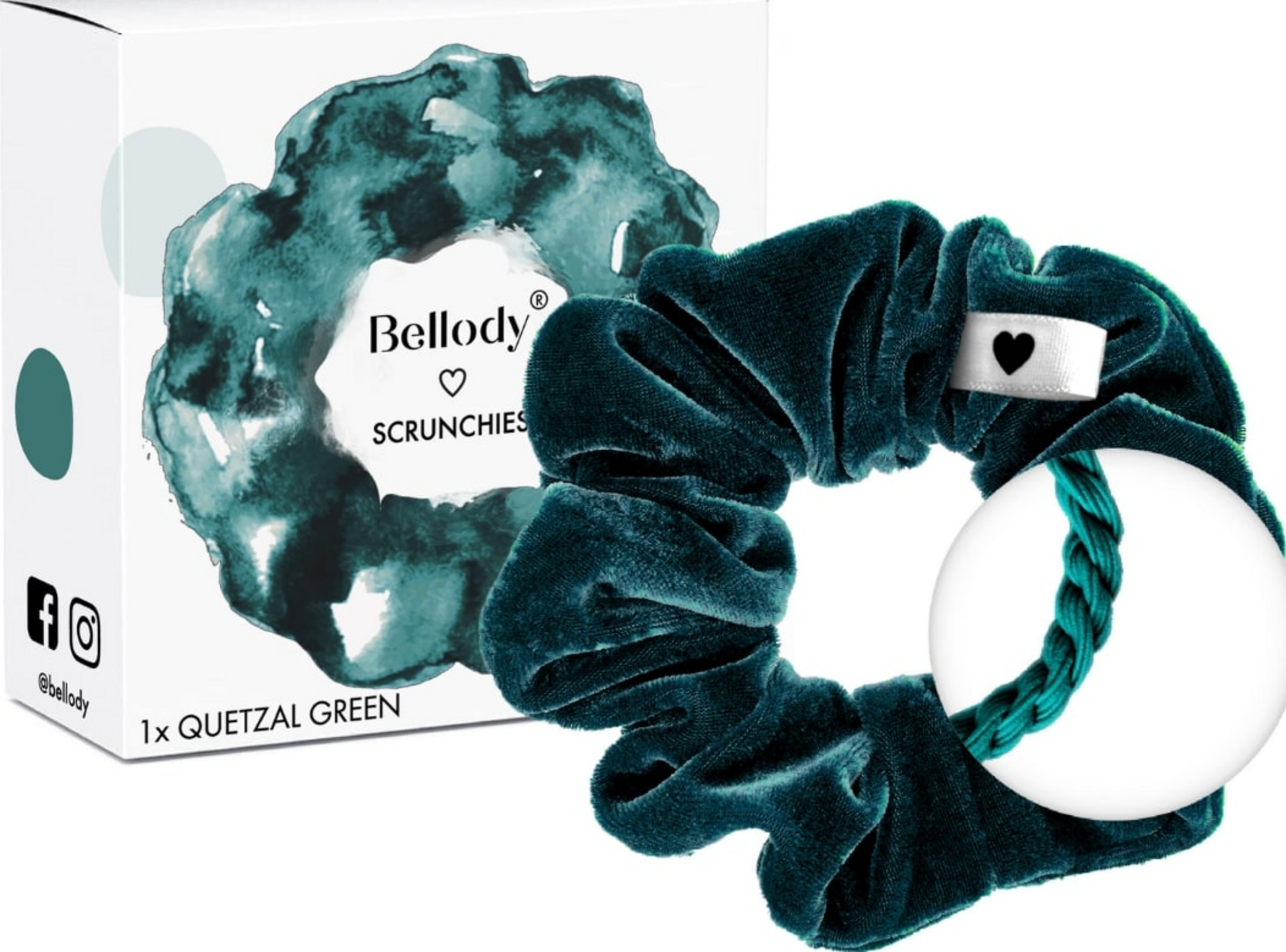Bellody Velours Scrunchie Grün