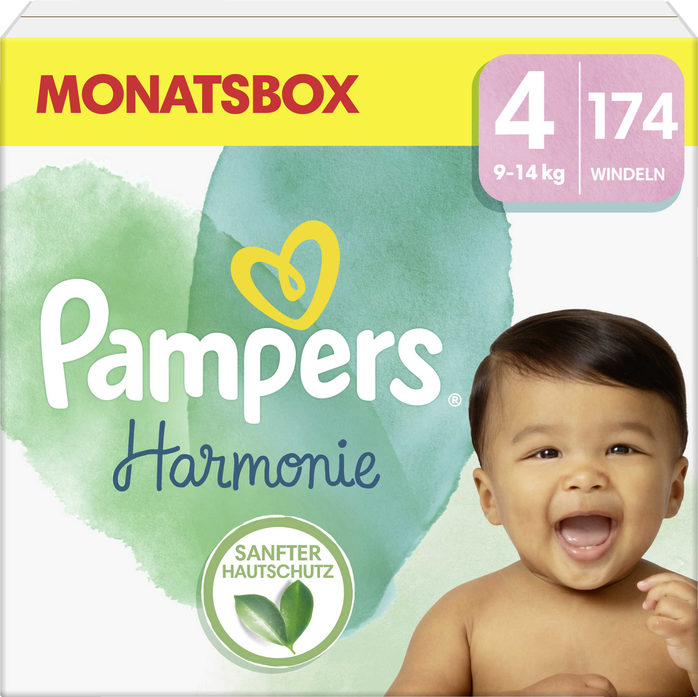 Pampers Harmonie Windeln Gr. 4 Maxi (9-14 kg) Monatsbox 174 Stück