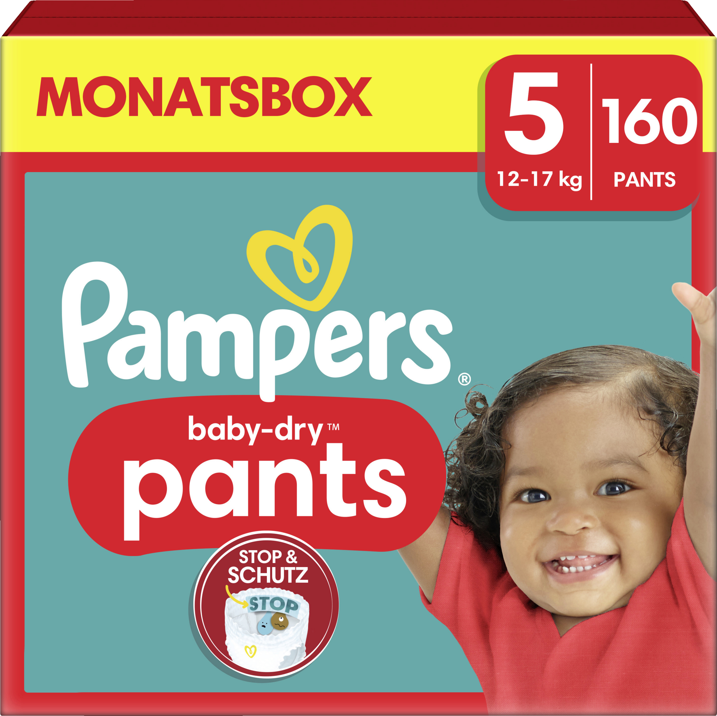 Pampers Baby Dry Pants Gr. 5 Junior (12-17 kg) Monatsbox 160 Stück