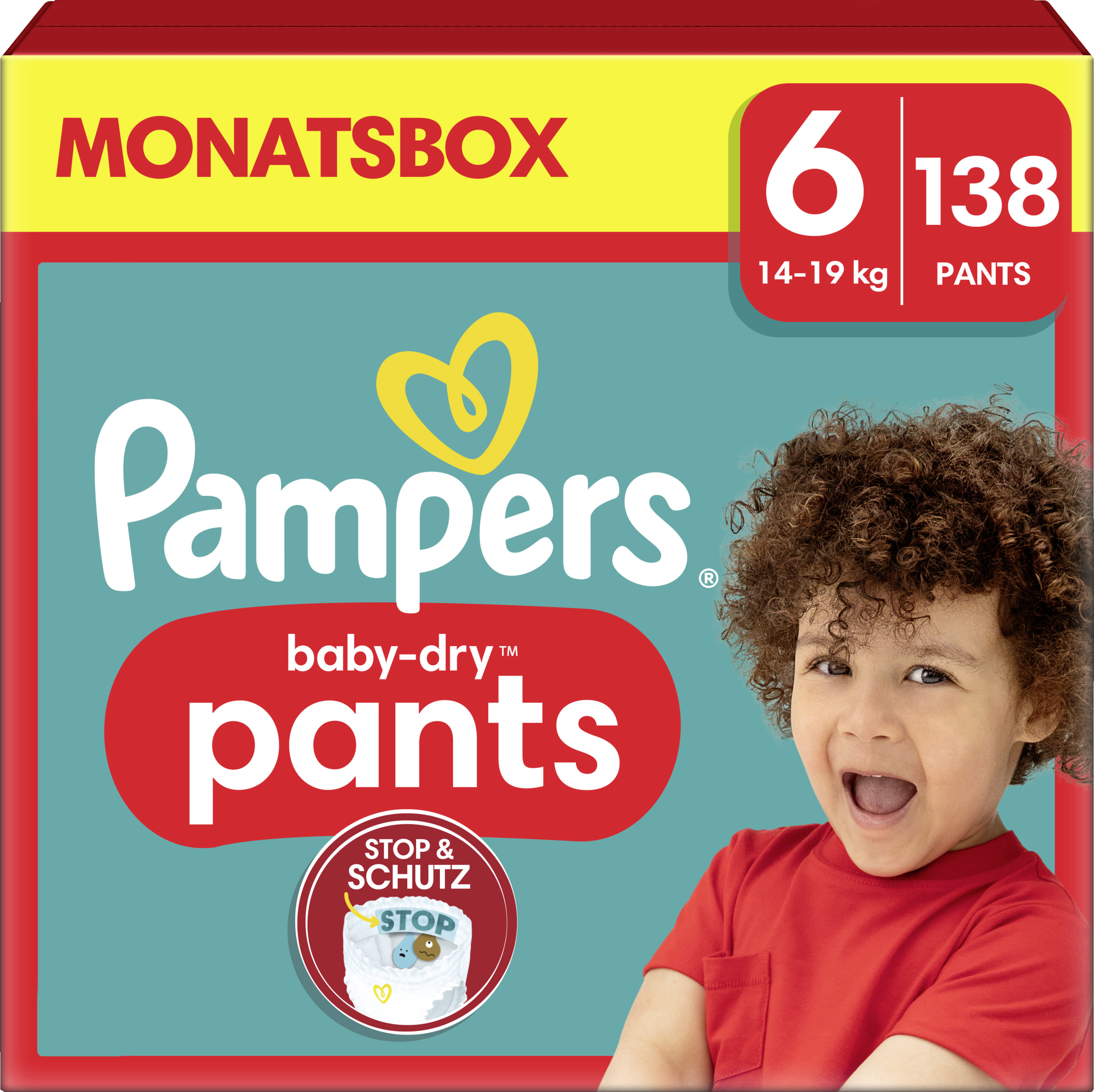Pampers Baby Dry Pants Gr. 6 Extra Large (14-19 kg) Monatsbox 138 Stück