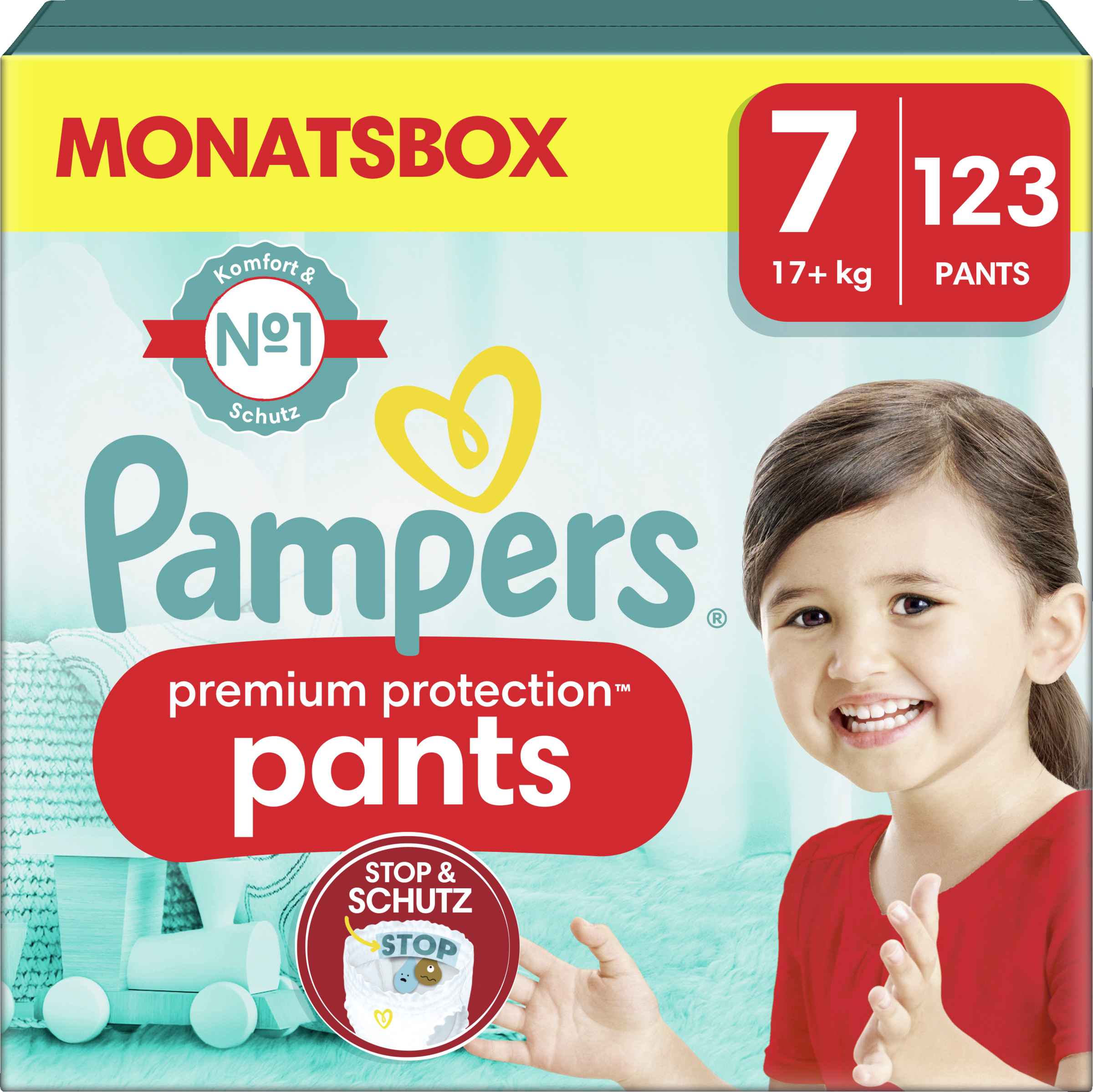 Premium Protection Pants Gr. 7 Extra Large (17+ kg) Monatsbox 123 Stück