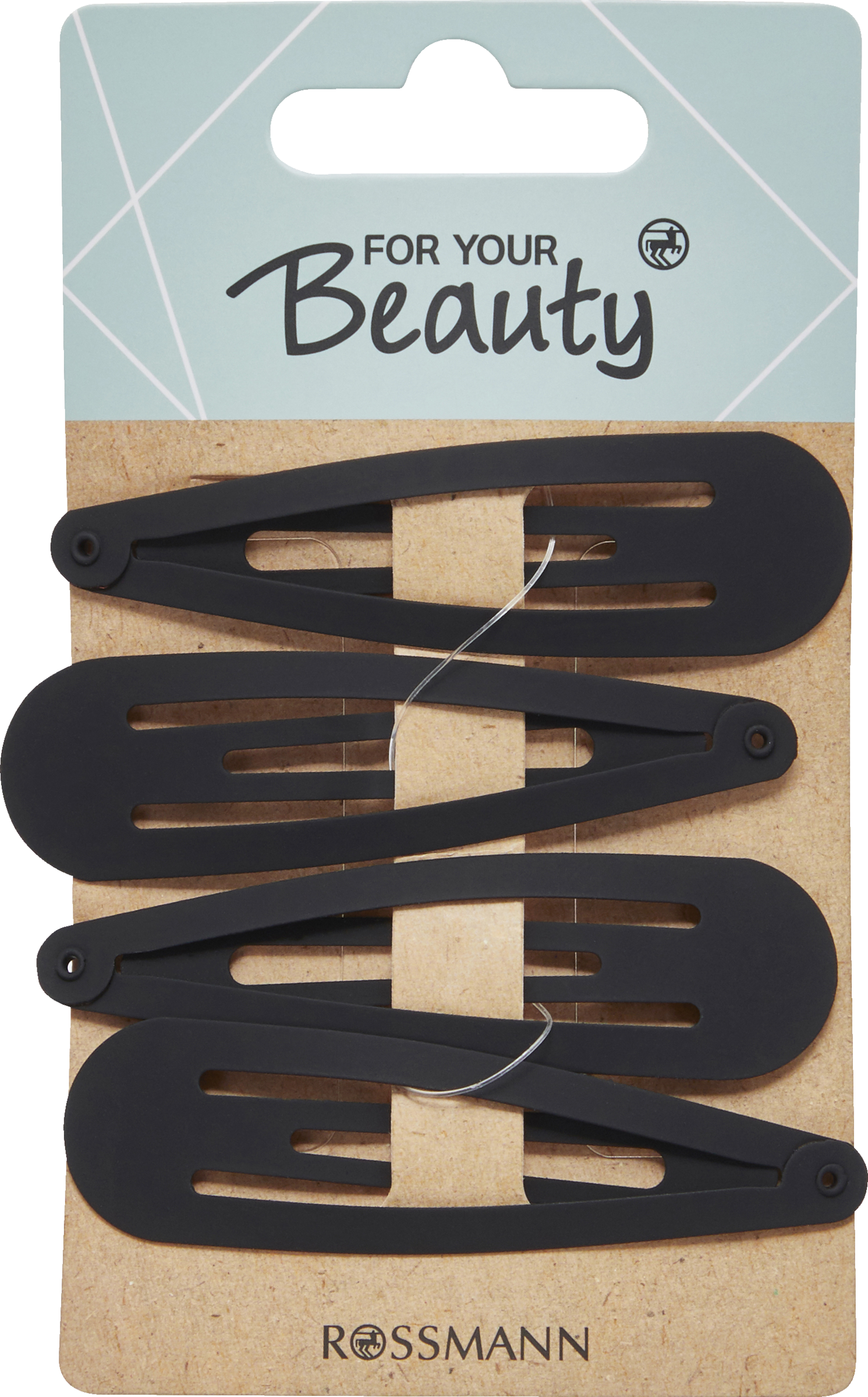 FOR YOUR Beauty 4 Haarspangen Farbe: schwarz