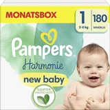 Pampers Harmonie Windeln Gr. 1 New Born (2-5 kg) Monatsbox 180 Stück