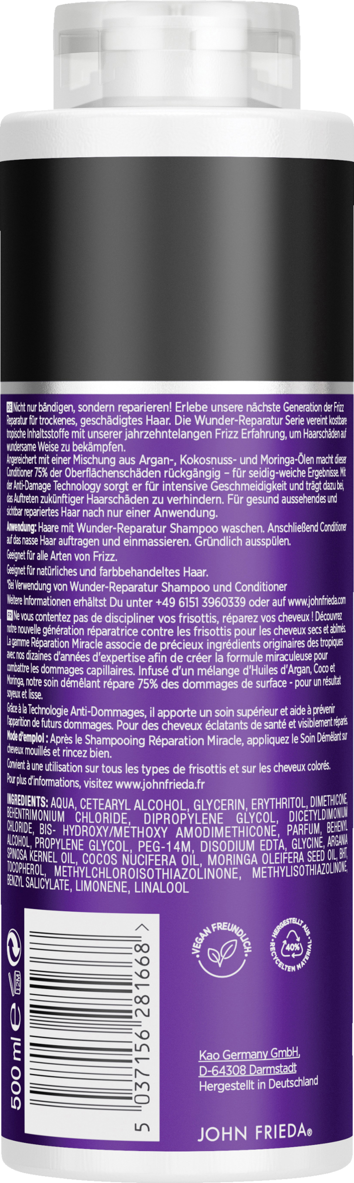 JOHN FRIEDA FRIZZ ease Wunder-Reparatur Conditioner online kaufen ...