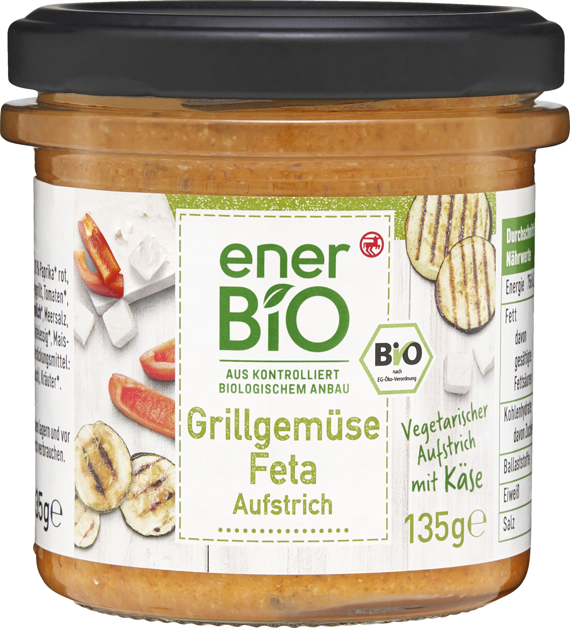 enerBiO Grillgemüse Feta Aufstrich