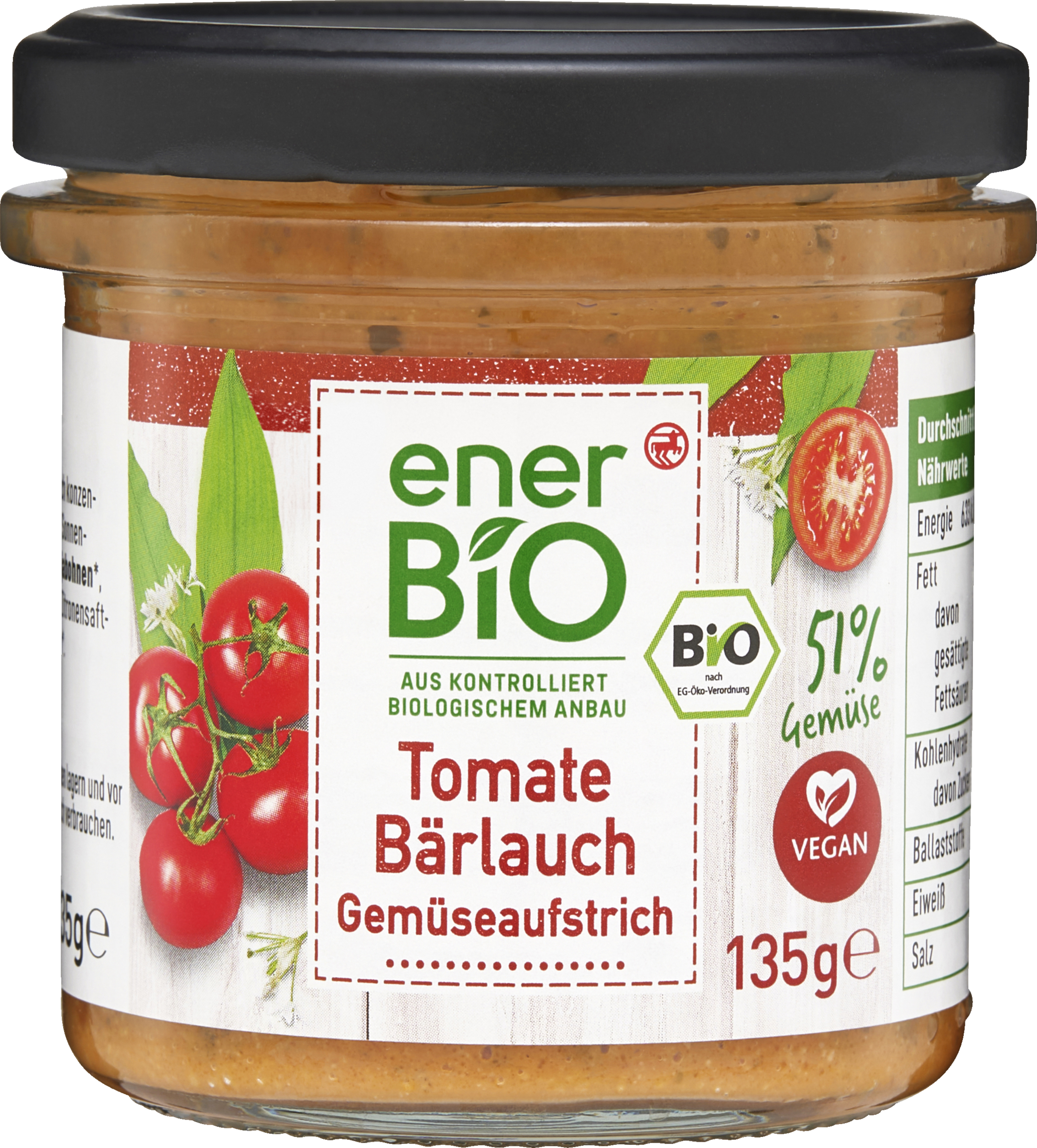 enerBiO Tomate Bärlauch Gemüseaufstrich