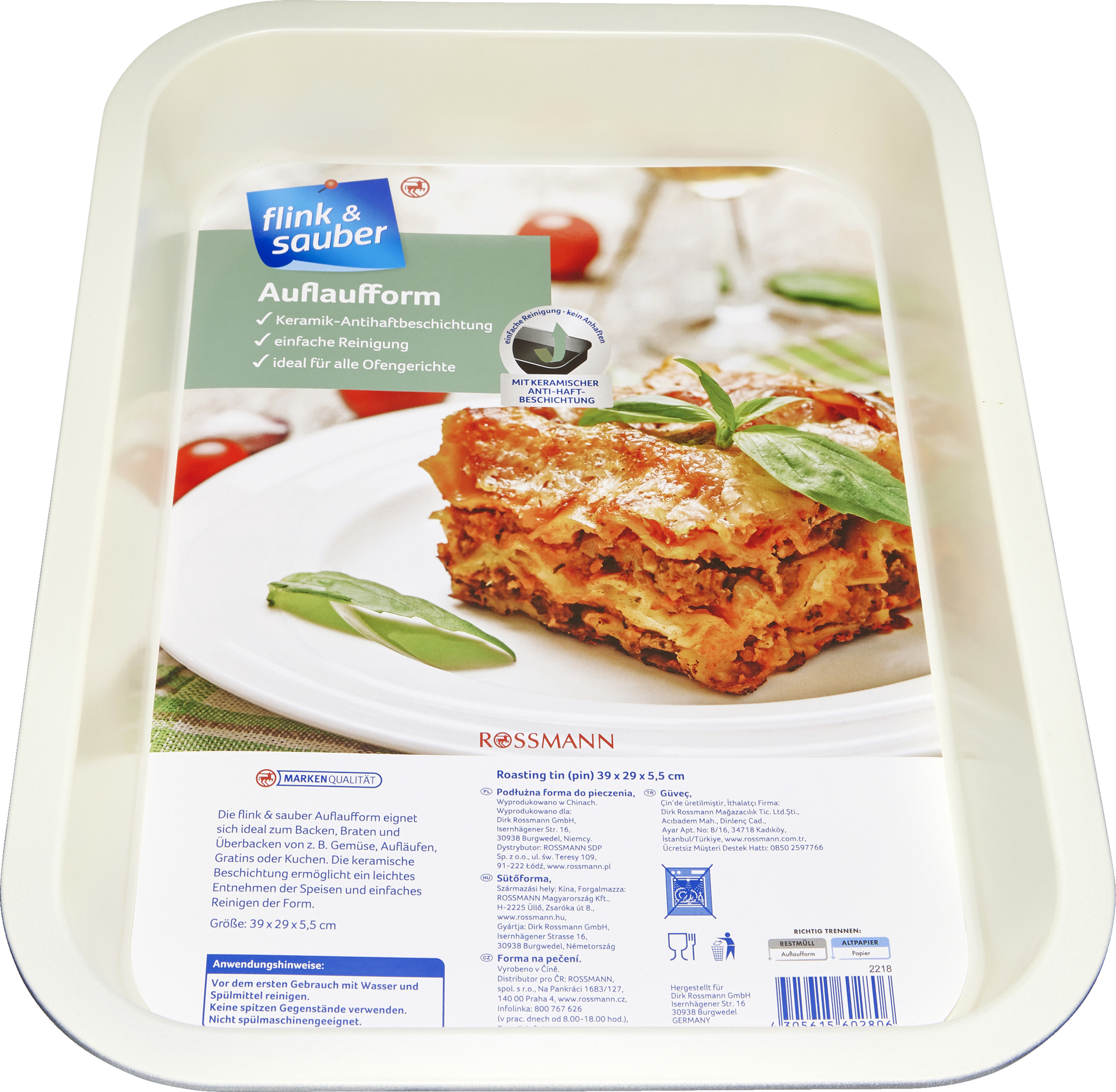 flink & sauber Auflaufform