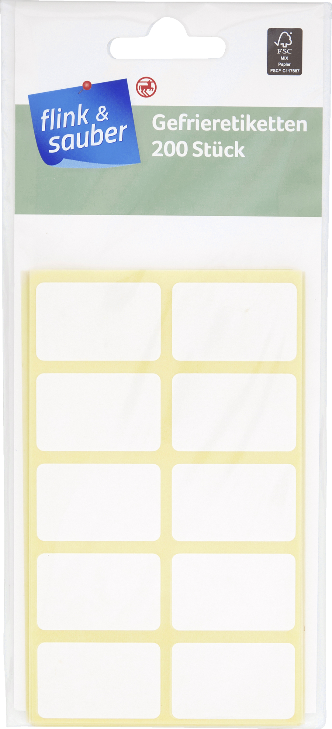 flink & sauber FLINK UND SAUBER GEFRIERETIKETTEN BUNT