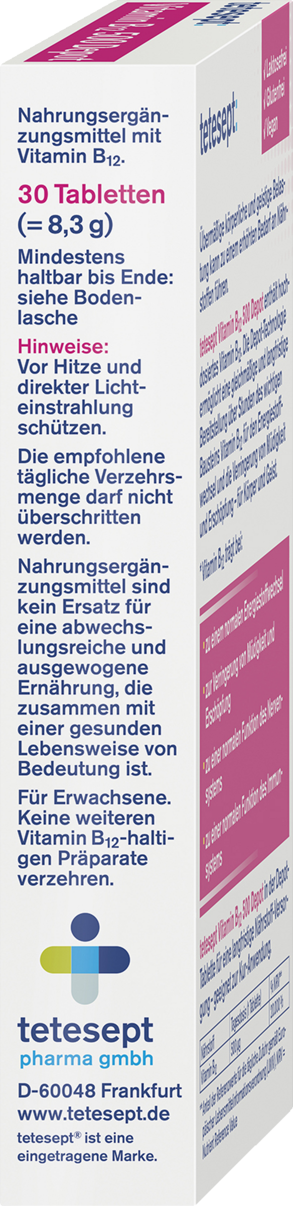 أقراص Vitamin B12 500 Depot Mini 2