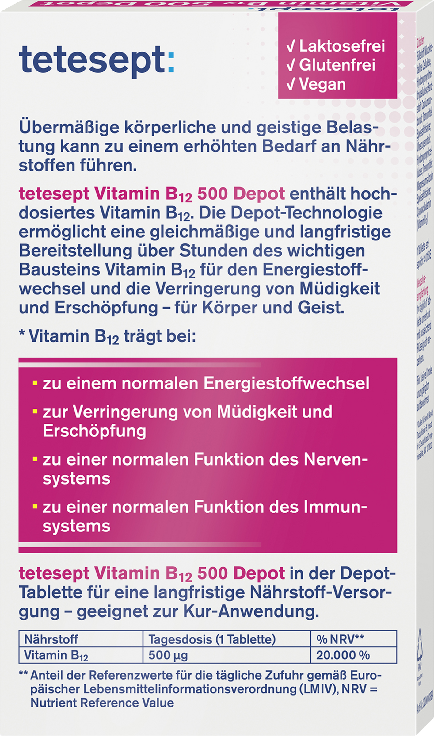 أقراص Vitamin B12 500 Depot Mini 4