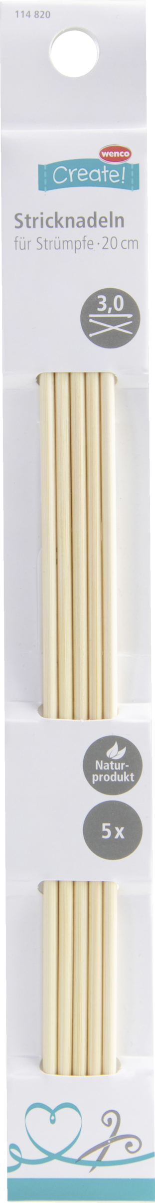 wenco Strumpfstricknadel Bambus 3,0