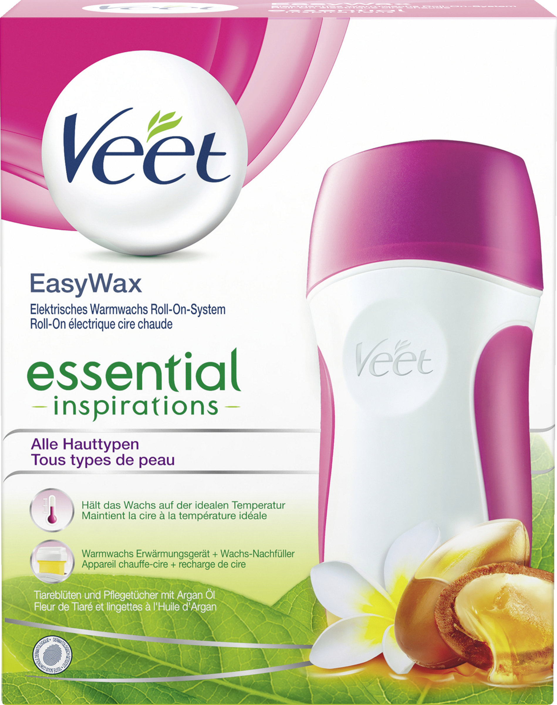 Veet EasyWax Elektrisches Warmwachs Roll-on-System