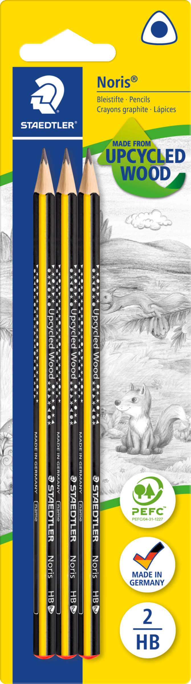 Staedtler Blisterkarte mit 3 Bleistiften HB