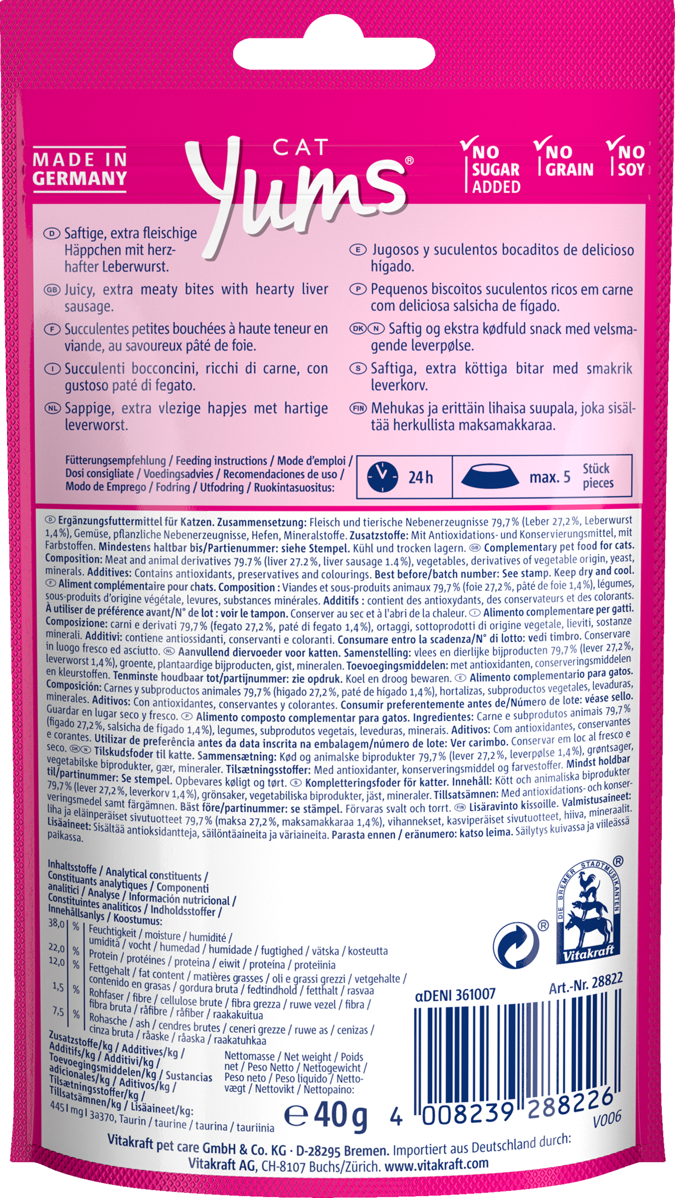 Vitakraft Cat Yums + Leberwurst online kaufen rossmann.de