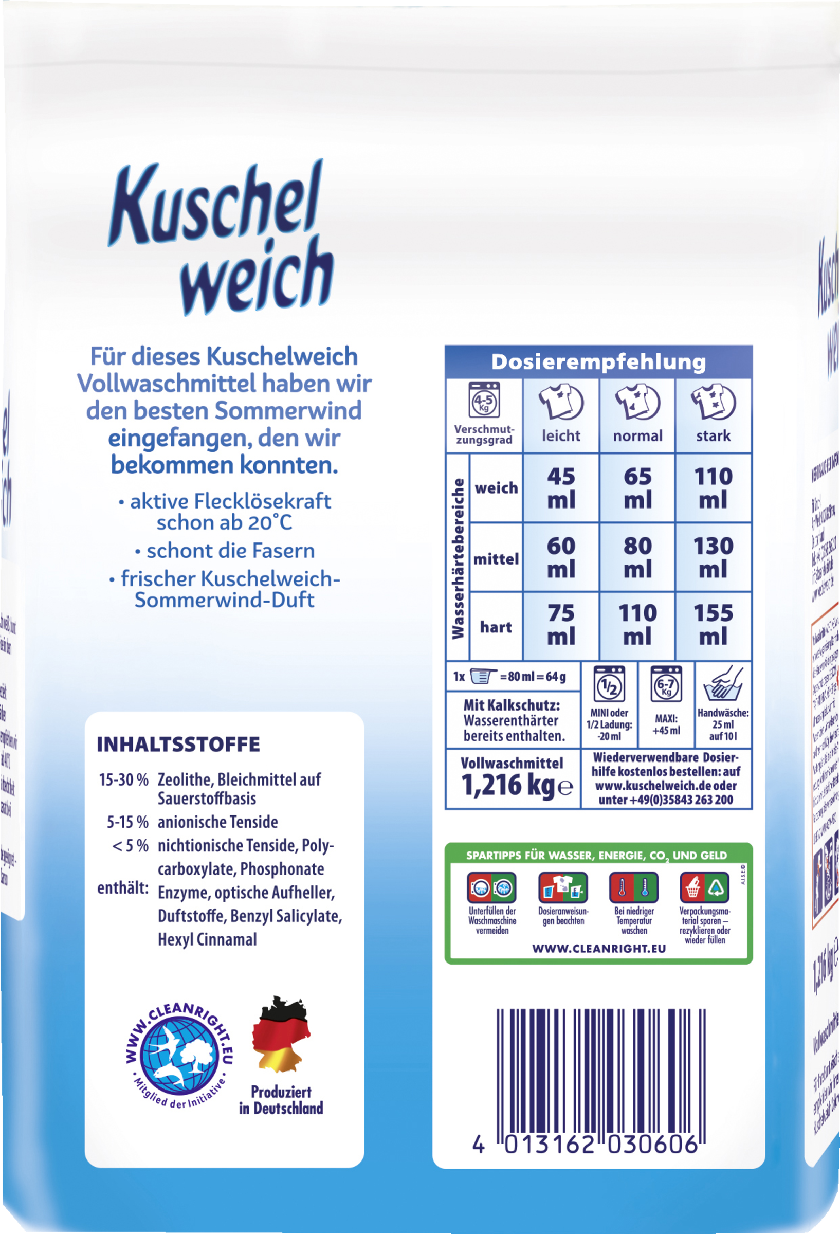 Vollwaschmittel Sommerwind Pulver 19WL