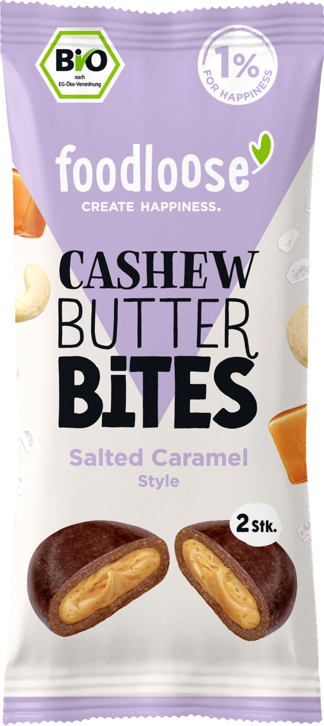 foodloose Bio Cashew Butter Bites Salted Caramel