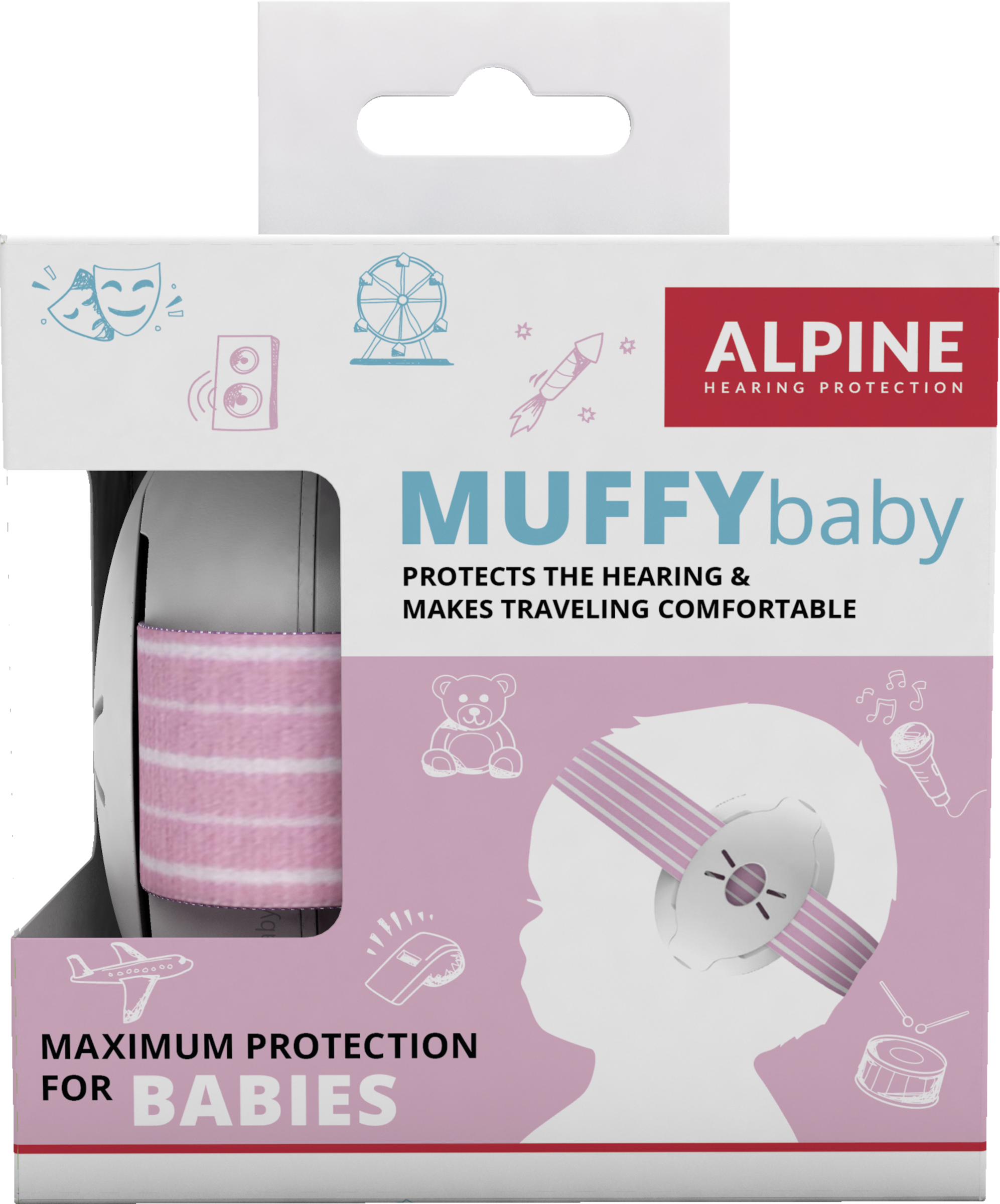 واقي الأذن موفي بيبي وردي 2