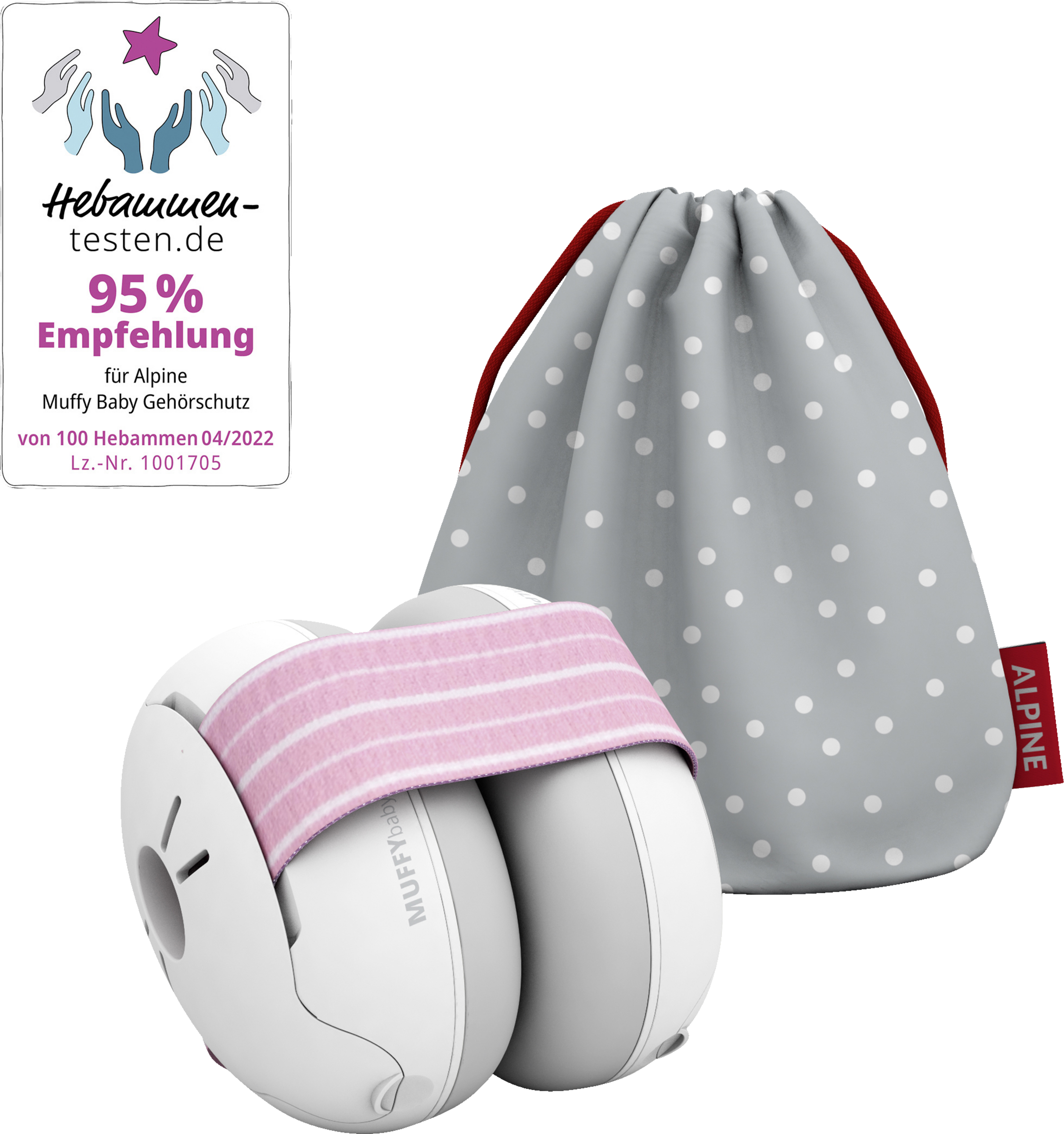 واقي الأذن موفي بيبي وردي 6