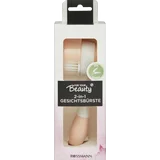 2-in-1 Gesichtsreinigungsbürste, mit Peeling- und Massagetool, sanfte Synthetikborsten, 1 Stück