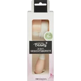2-in-1 Gesichtsreinigungsbürste, mit Peeling- und Massagetool, sanfte Synthetikborsten, 1 Stück