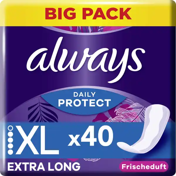Daily Protect Slipeinlagen Extra Long mit Frischeduft Big Pack