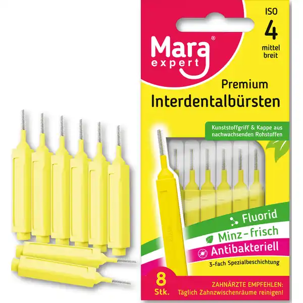 فرش أسنان بين الأسنان بريميوم ISO 4 متوسطة العرض