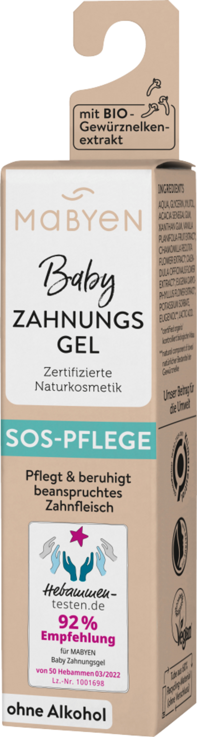 Baby Zahnungsgel, mit Bio-Gewürznelkenextrakt, ohne Alkohol