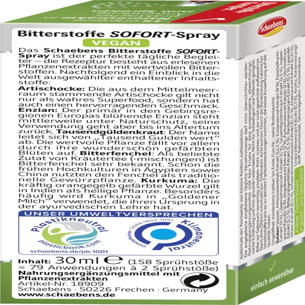 Schaebens Bitterstoffe SOFORT-Spray mild online kaufen