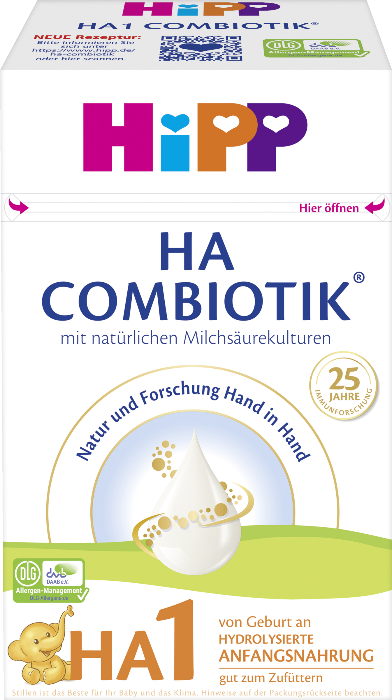 HiPP HA1 Combiotik Anfangsmilch von Geburt an