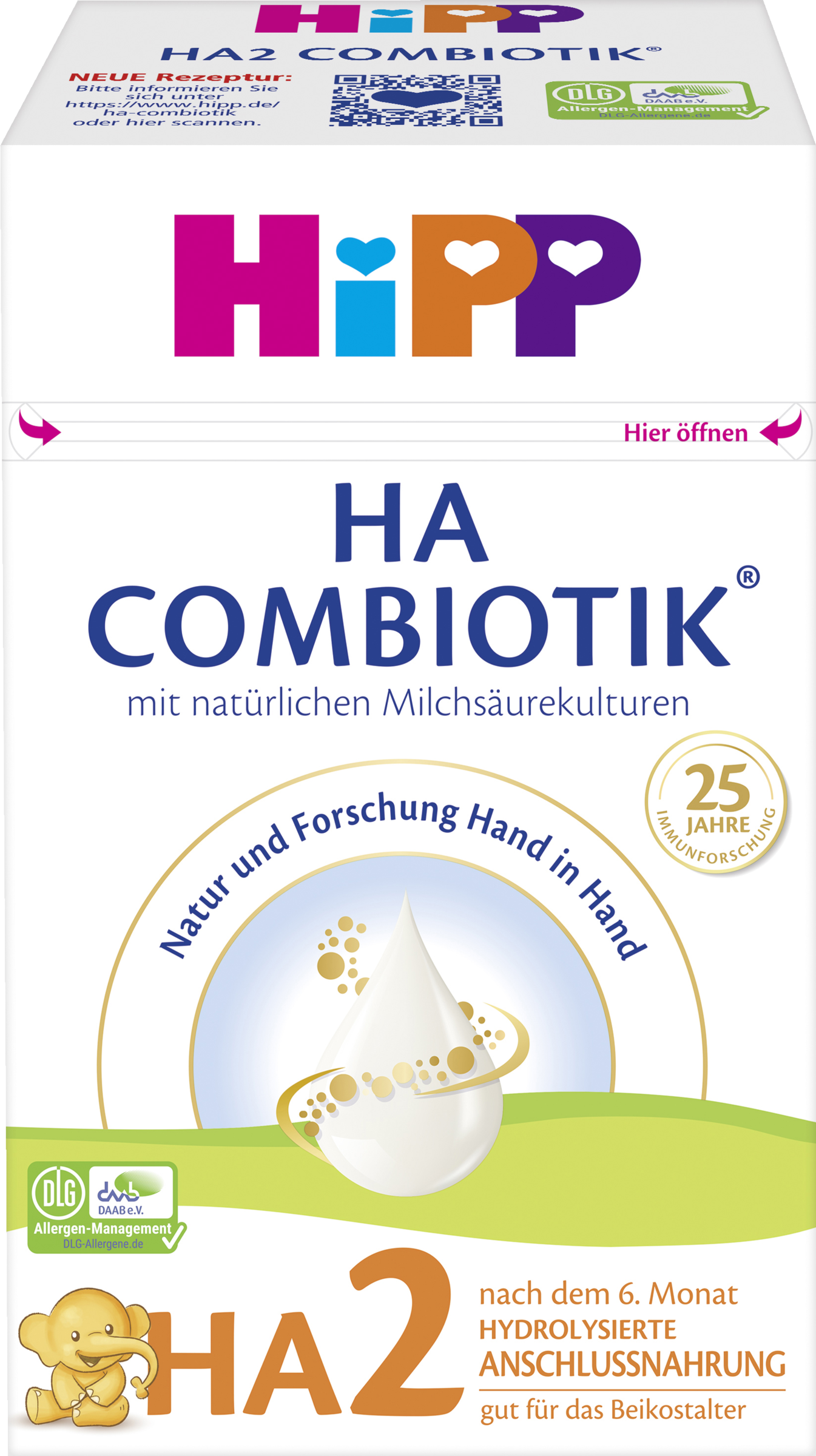 HiPP HA2 Combiotik Anschlussnahrung, nach dem 6. Monat