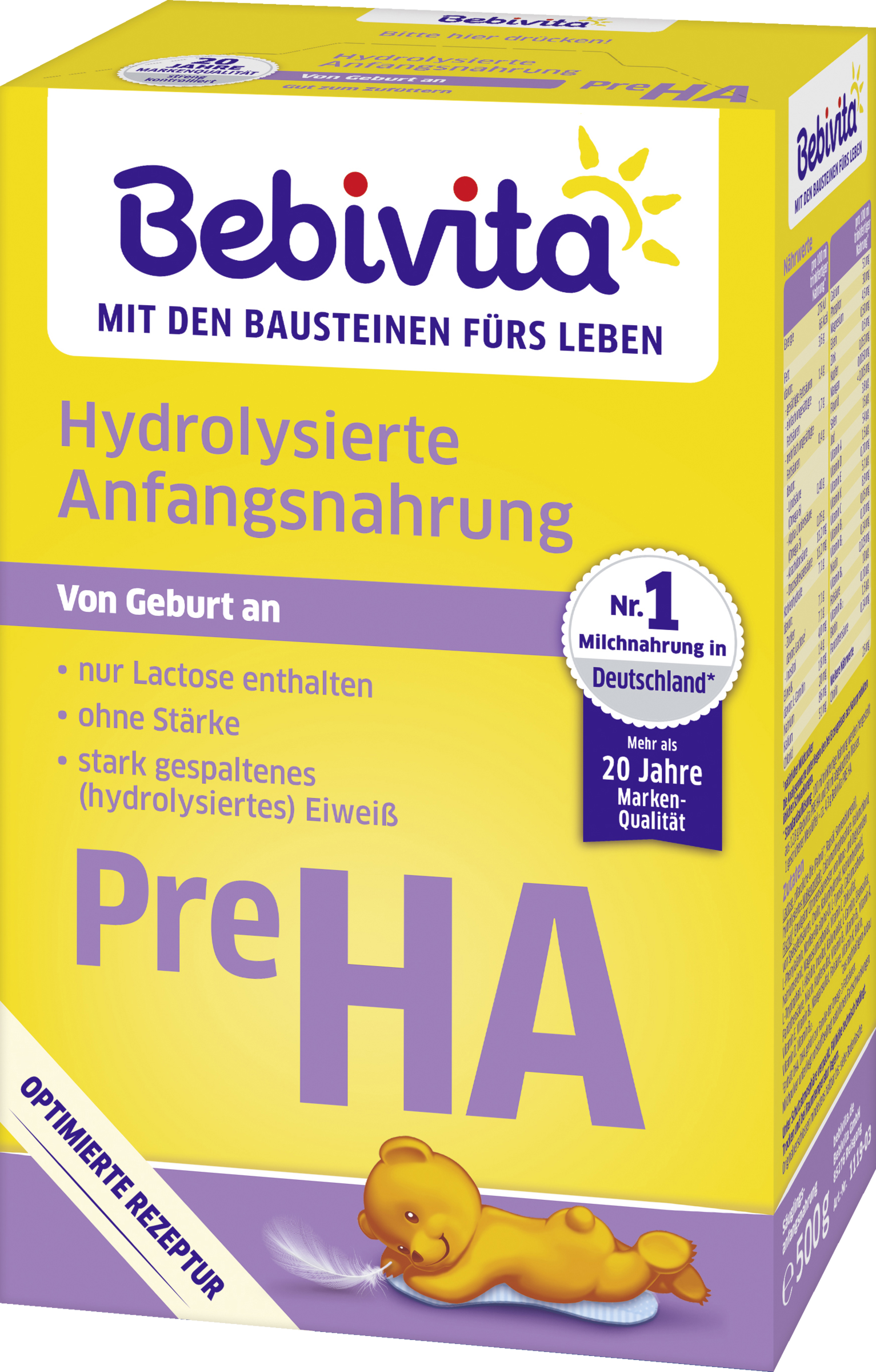 Bebivita Hydrolysierte Anfangsnahrung Pre HA von Geburt an