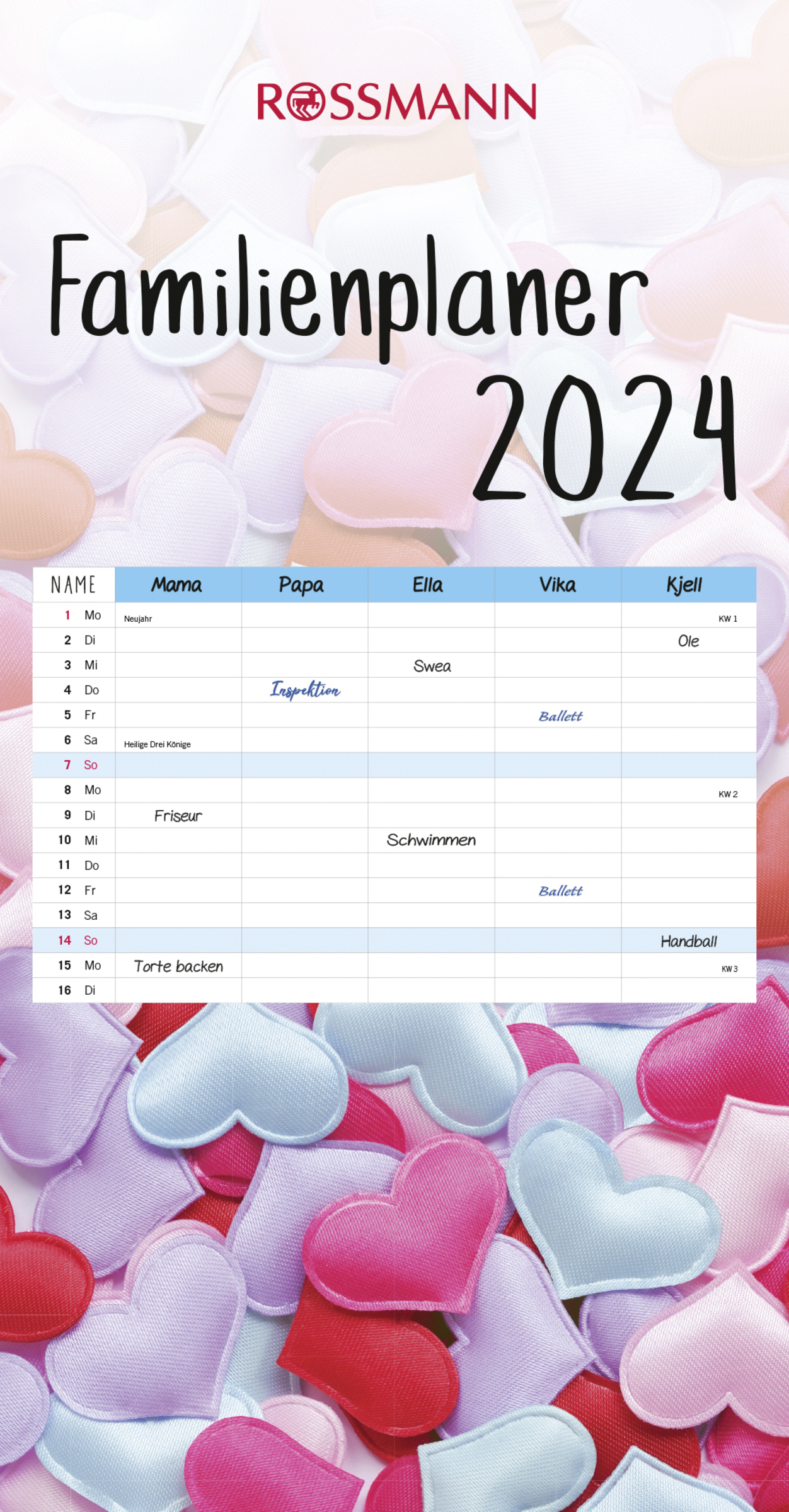 ISANA 2024 Familienkalender rossmann.de