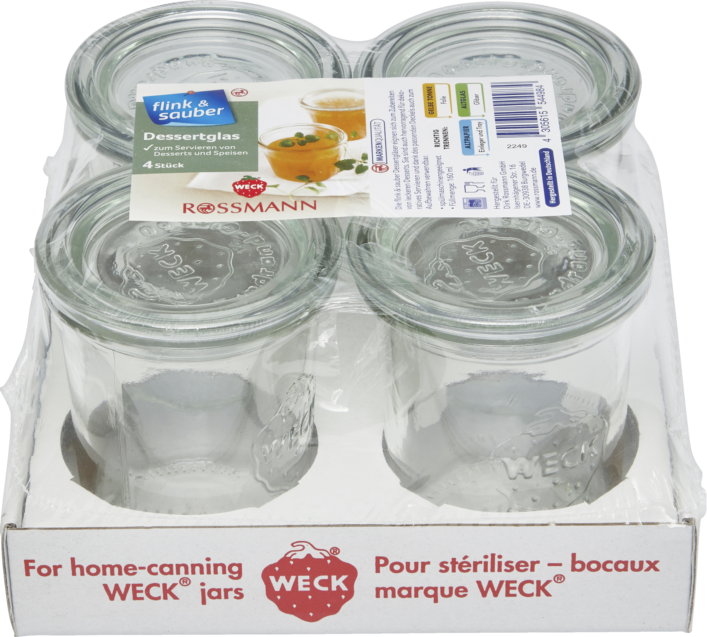 flink & sauber Dessertgläser 4 x 160 ml