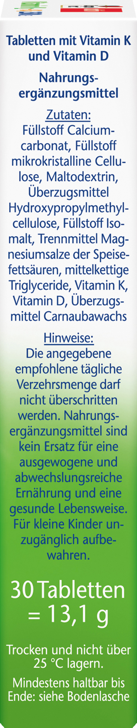 Doppelherz Vitamin K2 + D3 2000 I.E. 30 Tabletten online kaufen