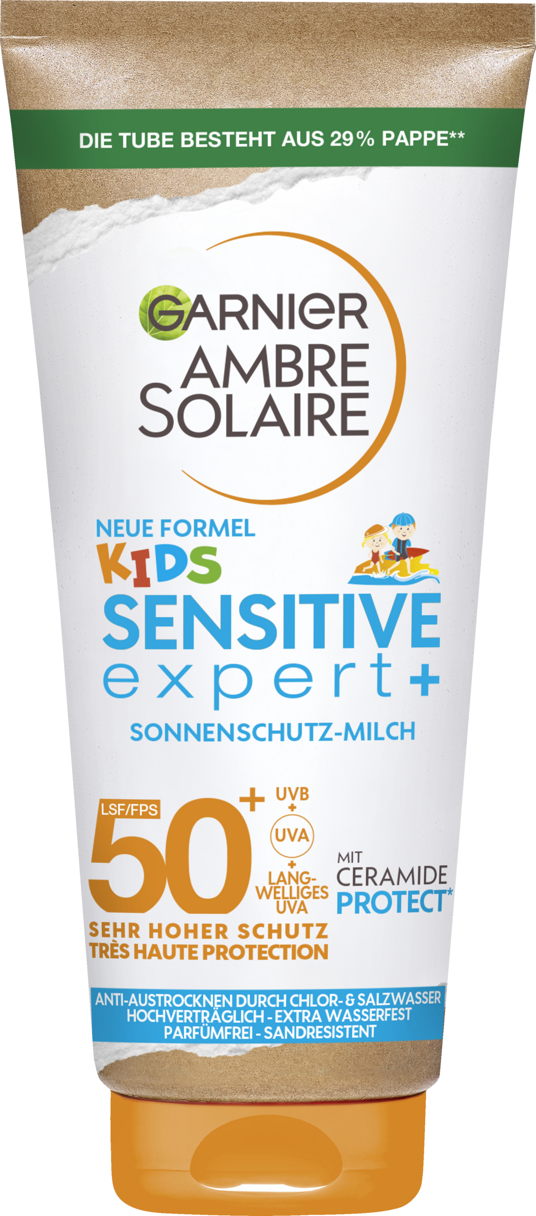 Garnier Ambre Solaire Sonnenschutz-Milch Kids Sensitive Expert LSF 50+