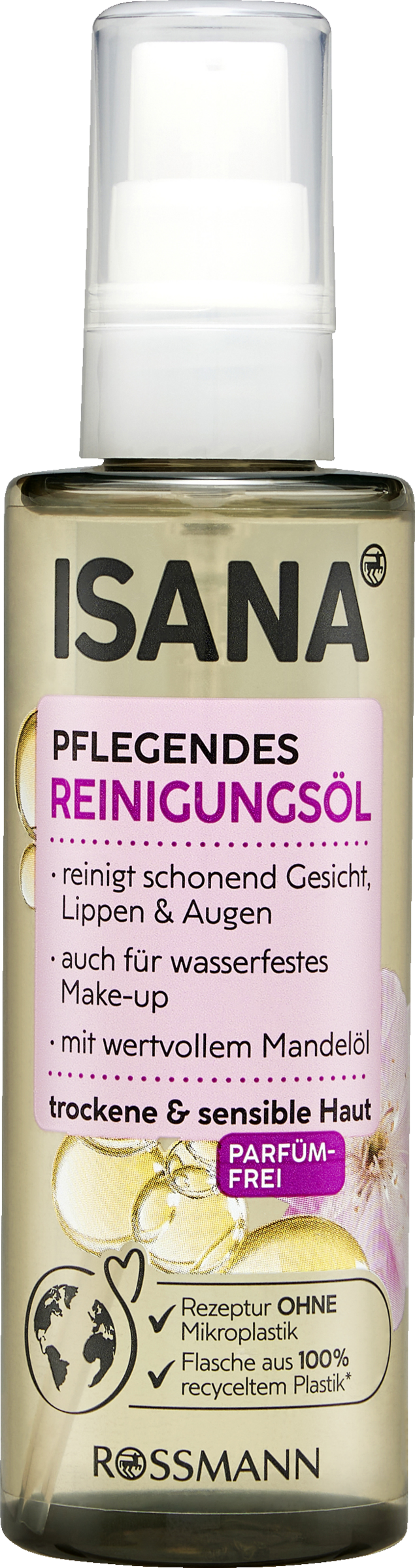 Reinigungsöl Gesicht, parfumfrei, für trockene & sensible Haut, 100 ml