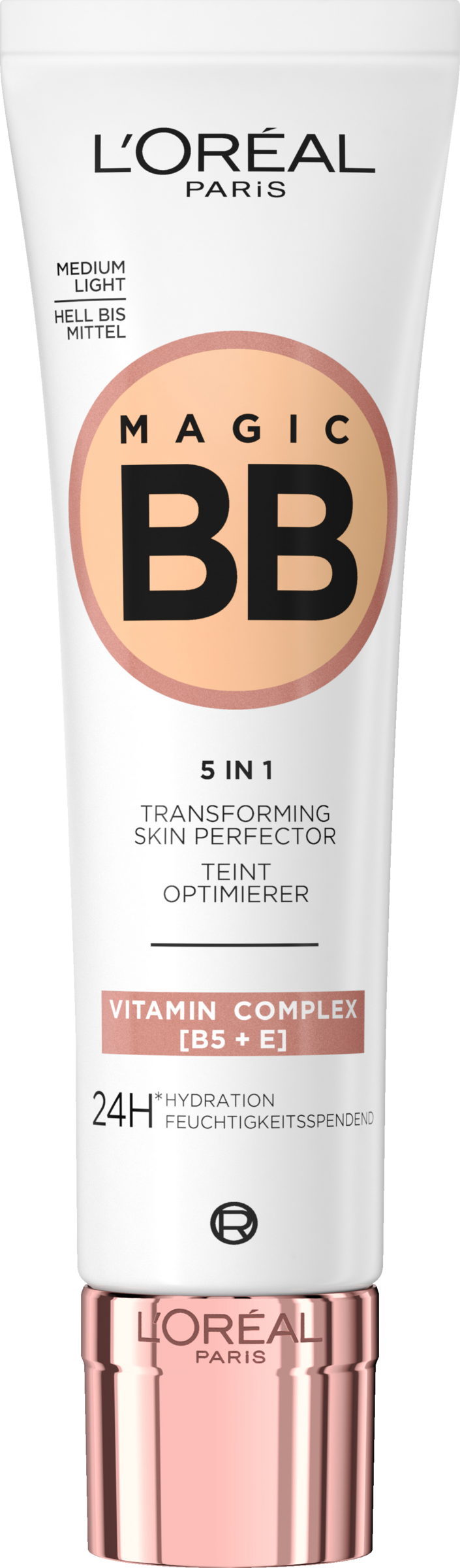 BB Gesichtscreme 5in1 Teint Optimierer Hell bis Mittel Feuchtigkeitsspendend LSF 20