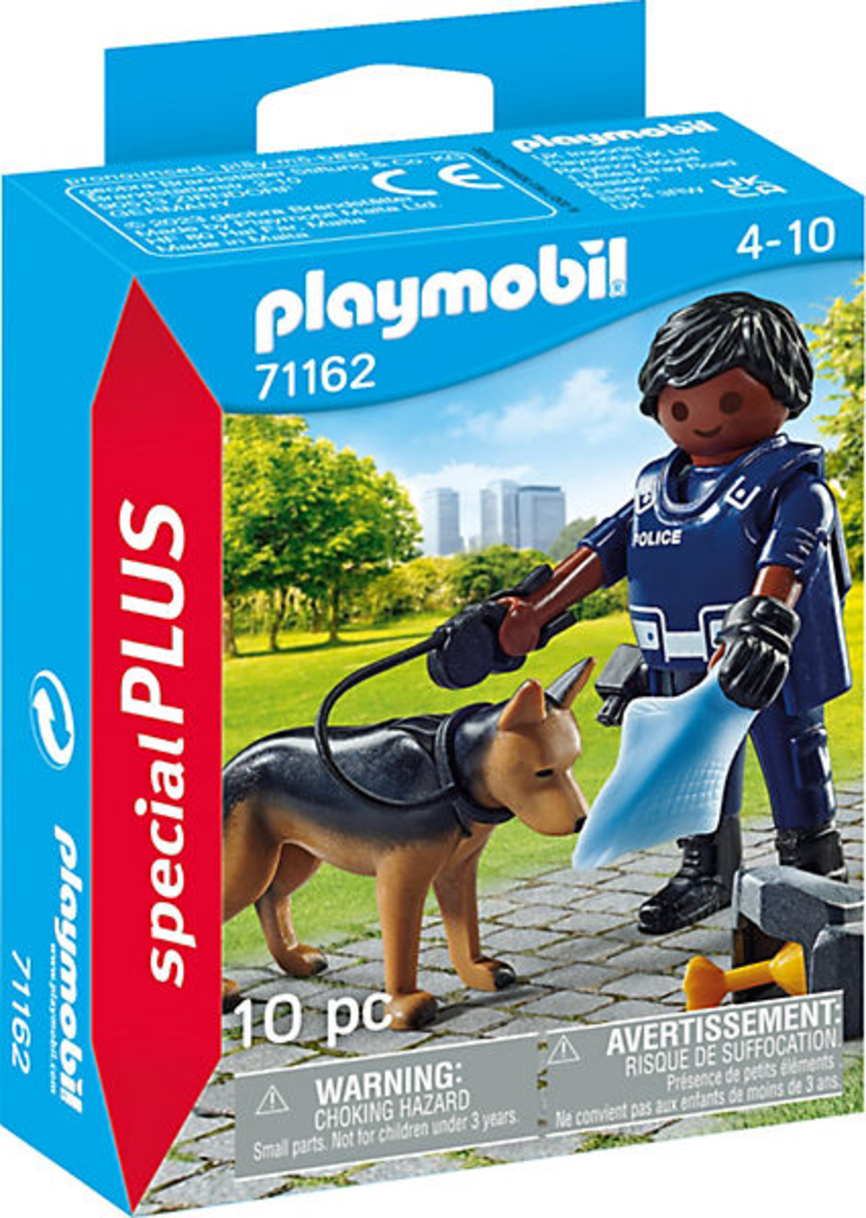 71162 Polizist mit Spürhund