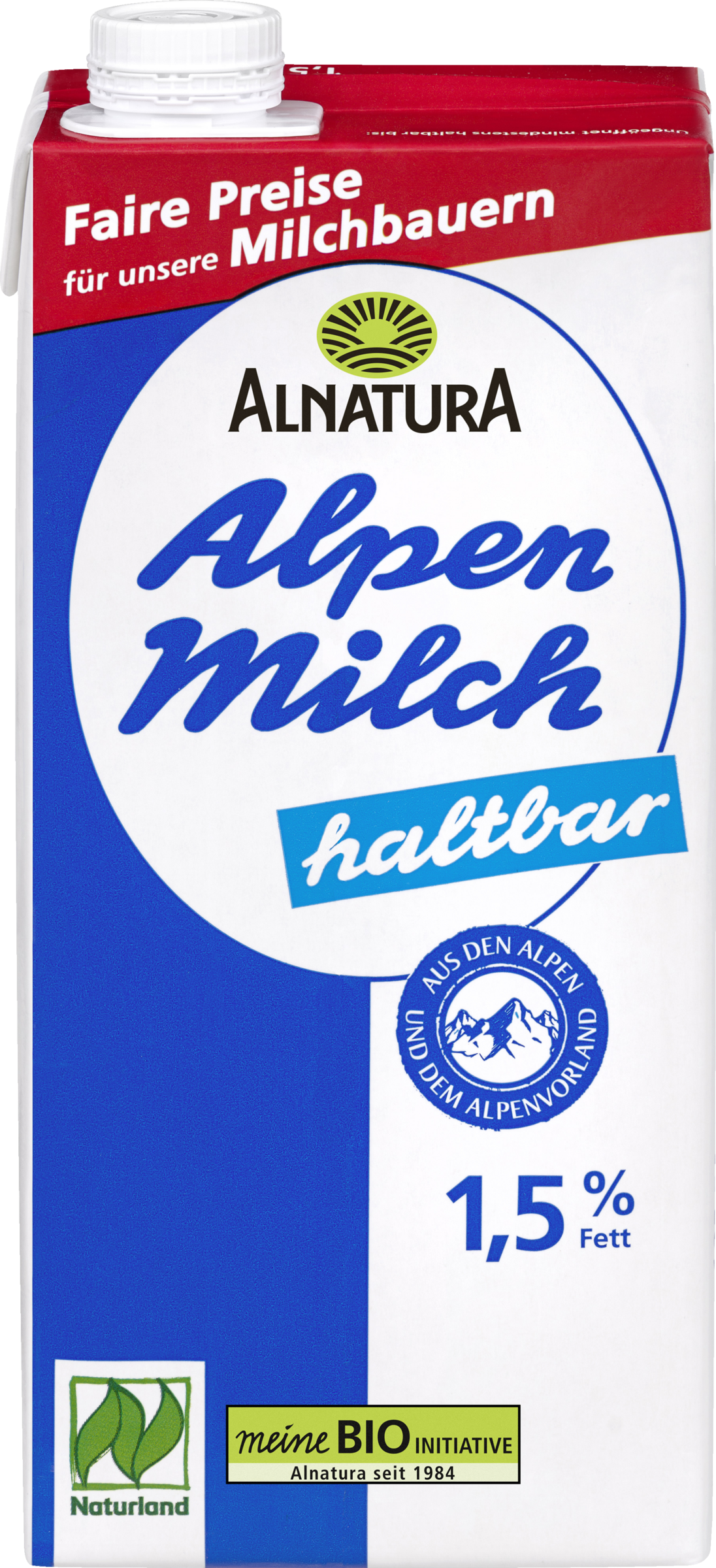 Alnatura Bio Haltbare Alpenmilch 1,5% Naturland