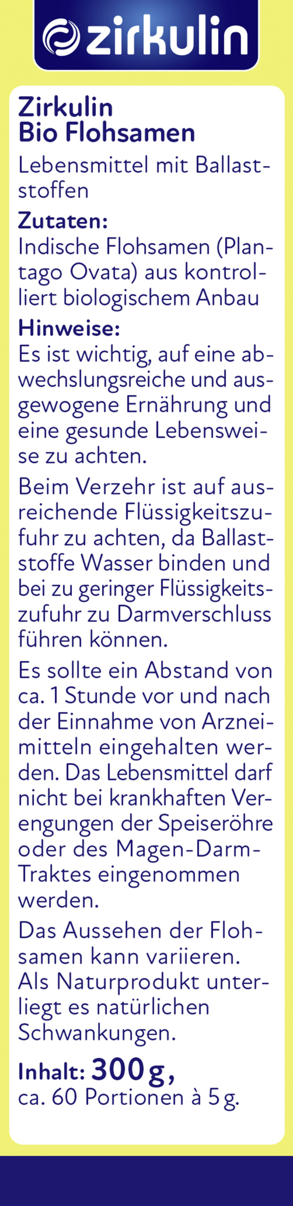 Zirkulin Bio Flohsamen online kaufen rossmann.de