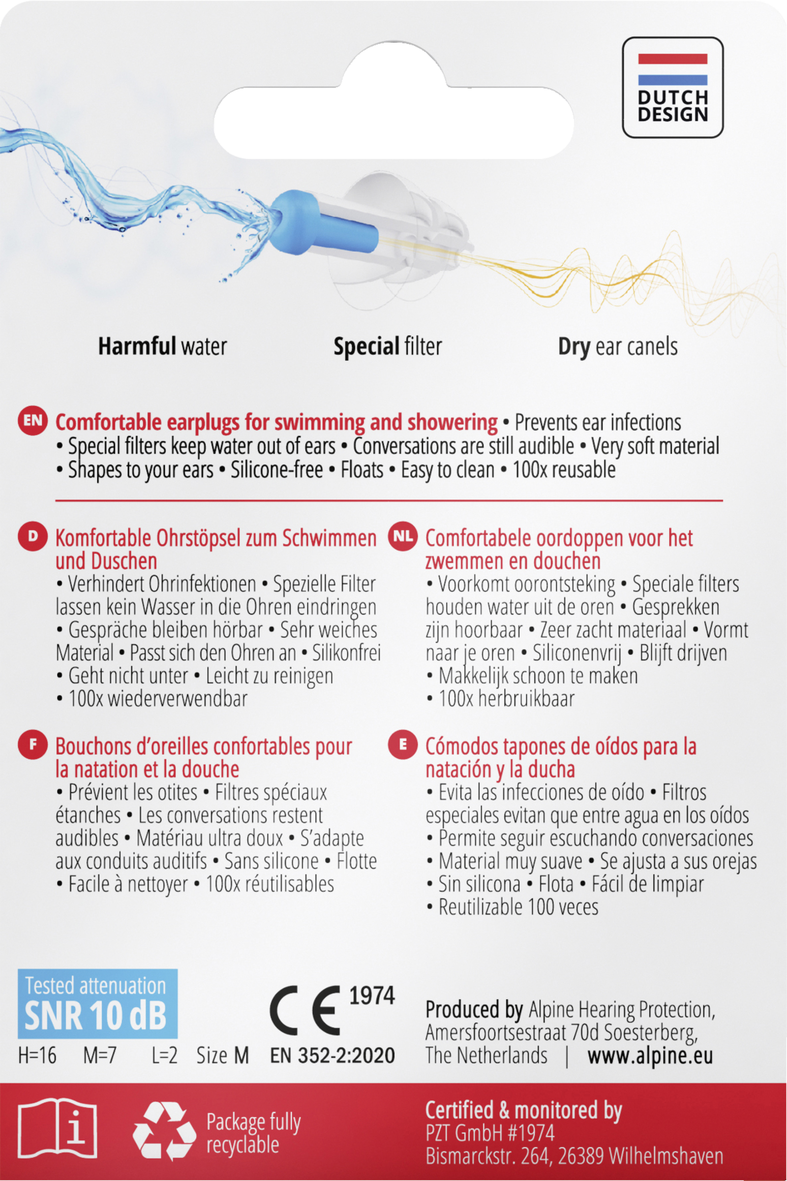 سدادات أذن SwimSafe 2