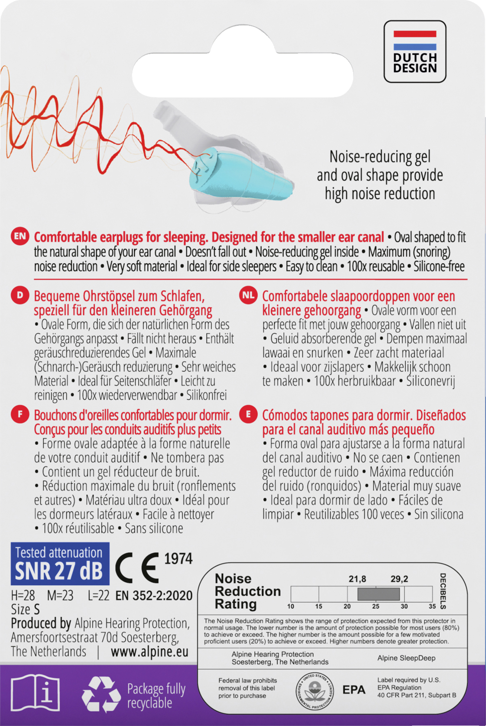 سدادات الأذن SleepDeep مقاس S 2